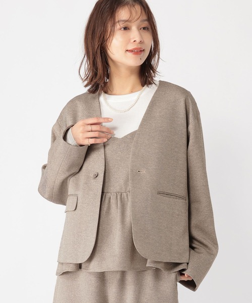 studio CLIP(スタディオクリップ)の「【WEB限定】アイロンいらずジャケットセット《オケージョン2026SS》(スーツセット・レディース・ネイビー/ベージュ系その他/ブラック・フリー(L)/FREE/PF)」の9枚目の写真