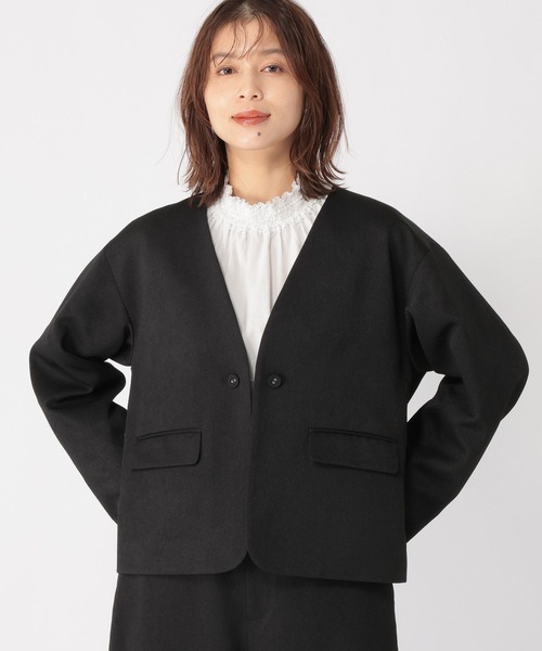 studio CLIP(スタディオクリップ)の「【WEB限定】アイロンいらずジャケットセット《オケージョン2026SS》(スーツセット・レディース・ネイビー/ベージュ系その他/ブラック・フリー(L)/FREE/PF)」の19枚目の写真