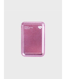 COLLAGEVACANCE（コラージュバカンス）の「Heart Logo MagSafe Card Wallet (Berry SIlver)（スマホグッズ）」