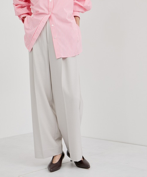 ビンテージライクツイルワイドパンツ/セットアップ対応（スラックス