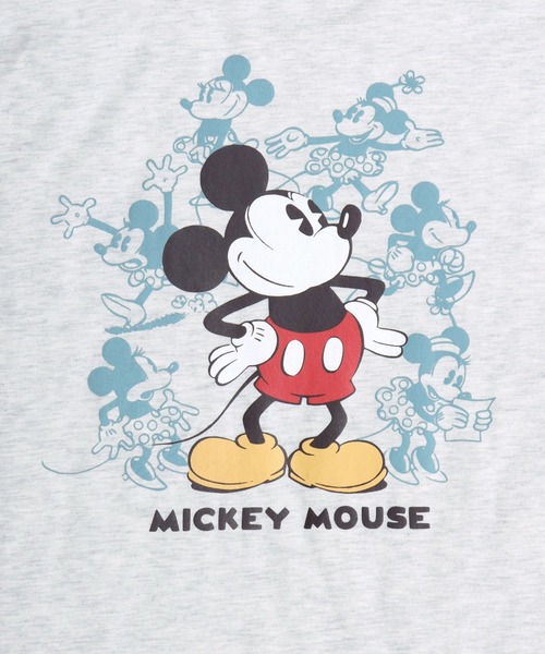 Disney（ディズニー）の「Disney（ディズニー）ワンポイント刺繍 キャラクターバックプリント ロンT/ミッキーマウス ミニーマウス（Tシャツ/カットソー・レディース・スミクロ/ネイビー/オフホワイト/グレー系その他・M/L）」の7枚目の写真
