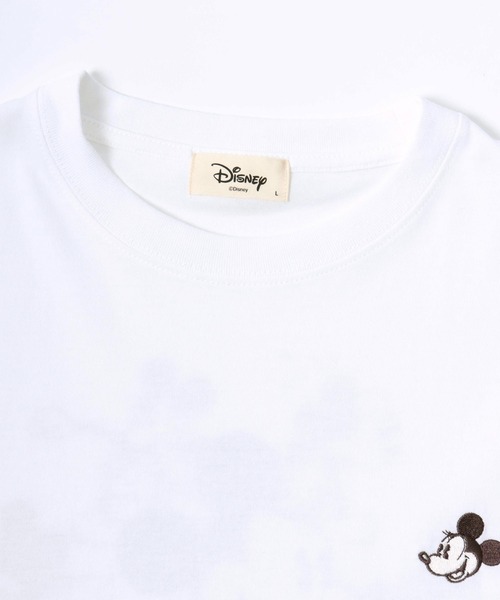 Disney（ディズニー）の「Disney（ディズニー）ワンポイント刺繍 キャラクターバックプリント ロンT/ミッキーマウス ミニーマウス（Tシャツ/カットソー・レディース・スミクロ/ネイビー/オフホワイト/グレー系その他・M/L）」の15枚目の写真