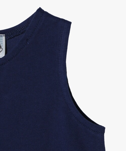 agnes b.（アニエスベー）の「ベビー マルチカラー コットン ノースリーブ ワンピース "Barbie"（ワンピース・キッズ・ネイビー・18M/2YEAR/1YEAR）」の4枚目の写真