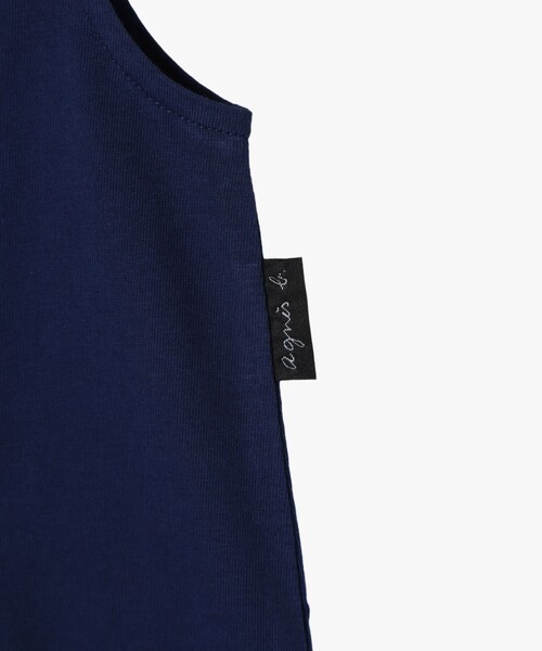 agnes b.（アニエスベー）の「ベビー マルチカラー コットン ノースリーブ ワンピース "Barbie"（ワンピース・キッズ・ネイビー・18M/2YEAR/1YEAR）」の6枚目の写真