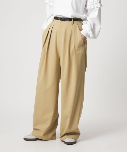 green label relaxing(グリーンレーベルリラクシング)の「【WEB限定】<at ease>オルマイ スラックス ウォッシャブル ストレッチ UVカット(スラックス・レディース・ブラック/ダークブラウン/ベージュ/ネイビー・SHORT/36/38)」の3枚目の写真