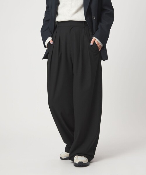 green label relaxing(グリーンレーベルリラクシング)の「【WEB限定】<at ease>オルマイ スラックス ウォッシャブル ストレッチ UVカット(スラックス・レディース・ブラック/ダークブラウン/ベージュ/ネイビー・SHORT/36/38)」の12枚目の写真