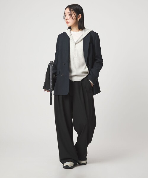 green label relaxing(グリーンレーベルリラクシング)の「【WEB限定】<at ease>オルマイ スラックス ウォッシャブル ストレッチ UVカット(スラックス・レディース・ブラック/ダークブラウン/ベージュ/ネイビー・SHORT/36/38)」の13枚目の写真