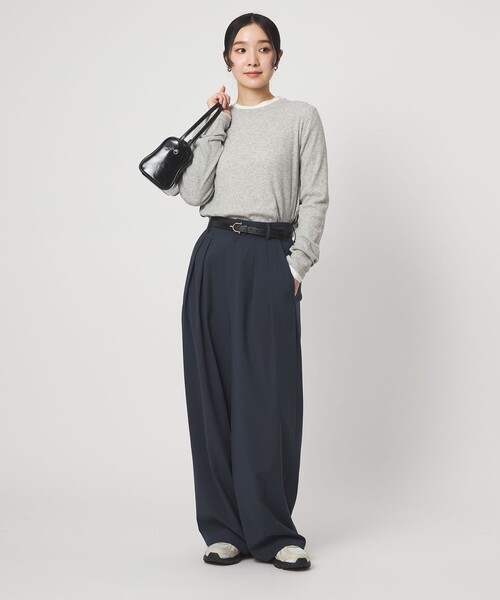 green label relaxing(グリーンレーベルリラクシング)の「【WEB限定】<at ease>オルマイ スラックス ウォッシャブル ストレッチ UVカット(スラックス・レディース・ブラック/ダークブラウン/ベージュ/ネイビー・SHORT/36/38)」の22枚目の写真