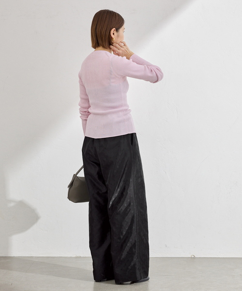 IENA（イエナ）の「ドットジャガード ギャザーパンツ（その他パンツ・レディース・ブラック・38/36）」の11枚目の写真