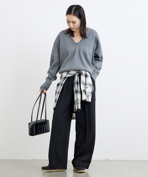 JOURNAL STANDARD（ジャーナルスタンダード）の「《追加4》ウールライクストレッチスラックス（その他パンツ・レディース・ブラック/チャコールグレー/ブラウン・34/36/38）」の5枚目の写真