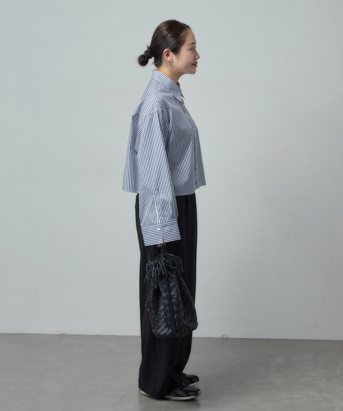 JOURNAL STANDARD（ジャーナルスタンダード）の「《追加4》ウールライクストレッチスラックス（その他パンツ・レディース・ブラック/チャコールグレー/ブラウン・34/36/38）」の10枚目の写真