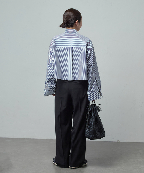 JOURNAL STANDARD（ジャーナルスタンダード）の「《追加4》ウールライクストレッチスラックス（その他パンツ・レディース・ブラック/チャコールグレー/ブラウン・34/36/38）」の11枚目の写真