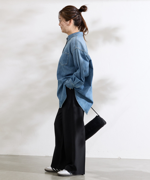 JOURNAL STANDARD（ジャーナルスタンダード）の「《追加4》ウールライクストレッチスラックス（その他パンツ・レディース・ブラック/チャコールグレー/ブラウン・34/36/38）」の22枚目の写真