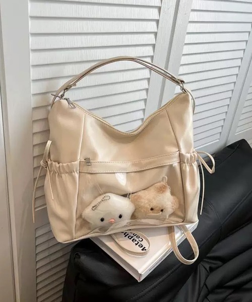 shopnikoniko(ショップニコニコ)の「痛バ 痛バッグ 推し活 クリアポケット付き サイドリボン3wayバッグ(バックパック/リュック・レディース・シルバー/ホワイト/ブラック・フリー)」の7枚目の写真