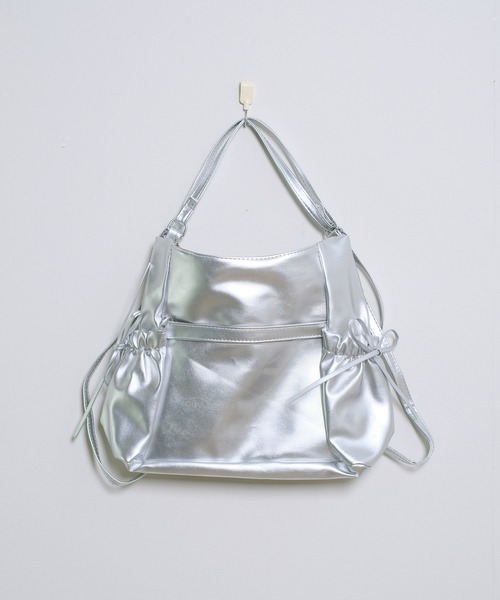 shopnikoniko(ショップニコニコ)の「痛バ 痛バッグ 推し活 クリアポケット付き サイドリボン3wayバッグ(バックパック/リュック・レディース・シルバー/ホワイト/ブラック・フリー)」の11枚目の写真