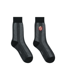 MEA（メア）の「STRIPE JACQUARD SOCKS [BLACK]（ソックス/靴下）」