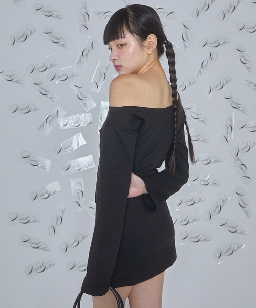 Heart Tattoo(ハートタトゥー)の「lace up mini one-piece / レースアップミニワンピース(ワンピース・レディース・グレー/ブラック・FREE)」の18枚目の写真
