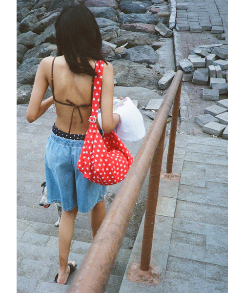 ピロー ボートバッグ (M) - スターレッド