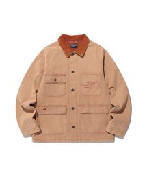 COTTON GARMENT DYED CHORE JACKET_BRICK(NG2DFUD102A)