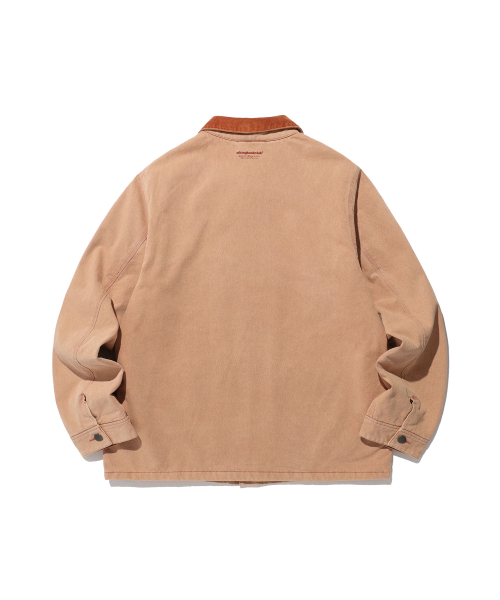 NICE GHOST CLUB(ナイスゴーストクラブ)の「COTTON GARMENT DYED CHORE JACKET_BRICK(NG2DFUD102A)(デニムジャケット・レディース・その他・L/M)」の2枚目の写真