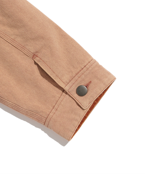 NICE GHOST CLUB(ナイスゴーストクラブ)の「COTTON GARMENT DYED CHORE JACKET_BRICK(NG2DFUD102A)(デニムジャケット・レディース・その他・L/M)」の5枚目の写真
