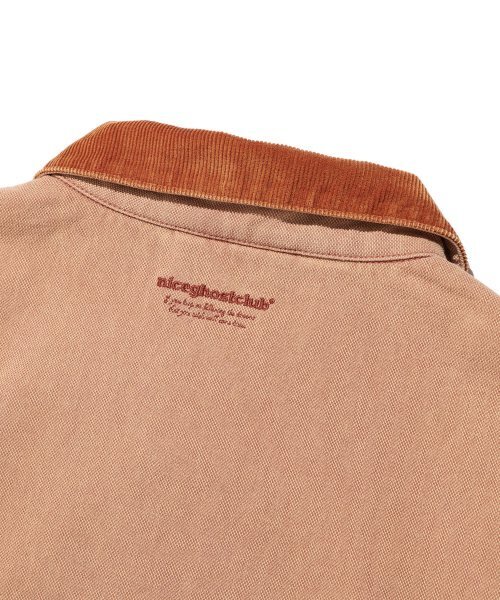 NICE GHOST CLUB(ナイスゴーストクラブ)の「COTTON GARMENT DYED CHORE JACKET_BRICK(NG2DFUD102A)(デニムジャケット・レディース・その他・L/M)」の8枚目の写真