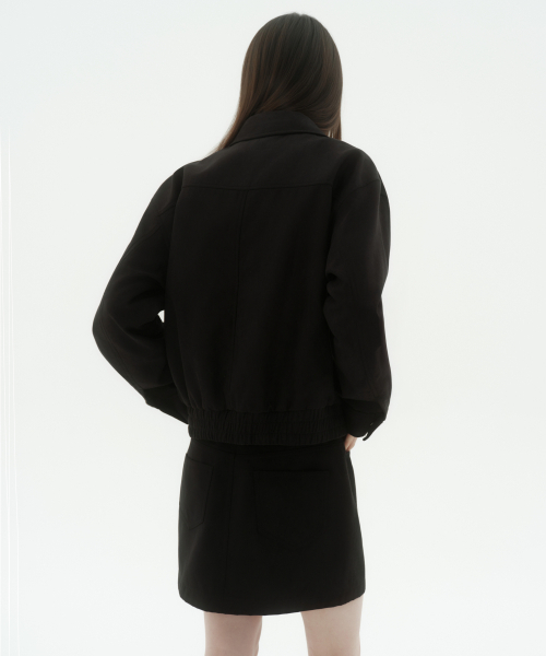 MUSINSA STANDARD WOMAN（ムシンサスタンダードウーマン）の「ウィメンズシンセティックスエードブルゾンジャケット[ブラック]（ブルゾン・レディース・その他・SMALL/MEDIUM/LARGE/X-SMALL）」の5枚目の写真