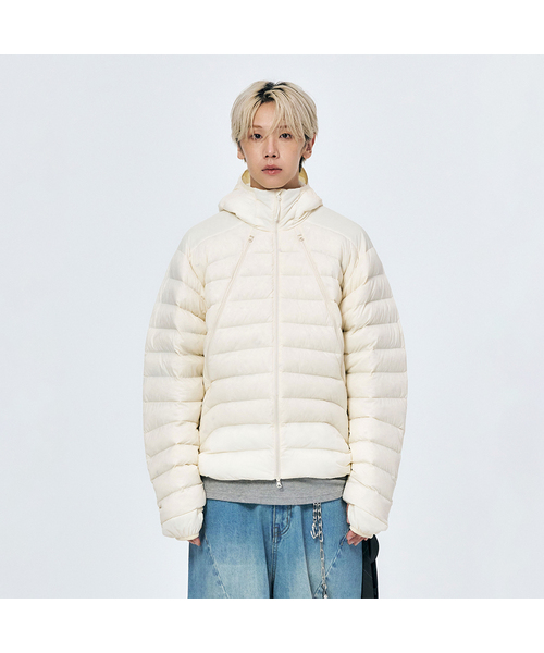 SCHISM INDUCING(スキズムインデューシング)の「CATERPIE PUFFER JACKET (4color)(ダウンジャケット/コート・レディース・スカイブルー/グリーン/クリーム/ブラック・LARGE/MEDIUM)」の3枚目の写真