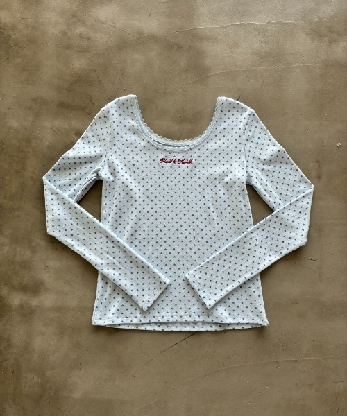 SHAGGIE(シャギー)の「スタープリント2WAYスムーストップス(Tシャツ/カットソー・レディース・ライトブルー/ホワイト/グレー/イエロー・FREE)」の15枚目の写真