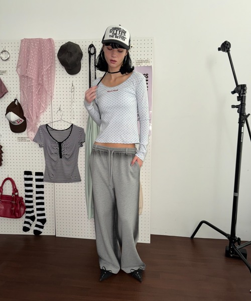 SHAGGIE(シャギー)の「スタープリント2WAYスムーストップス(Tシャツ/カットソー・レディース・ライトブルー/ホワイト/グレー/イエロー・FREE)」の9枚目の写真