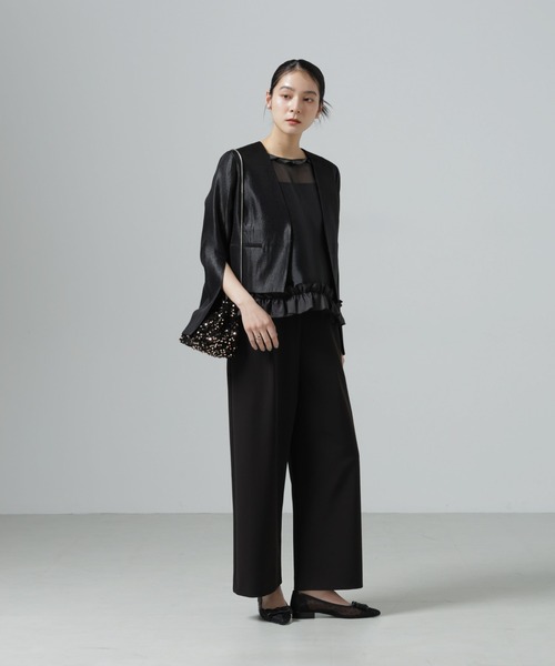 NANO universe(ナノユニバース)の「スパンコール巾着バッグ(ショルダーバッグ・レディース・ブラック/シルバー・F)」の6枚目の写真