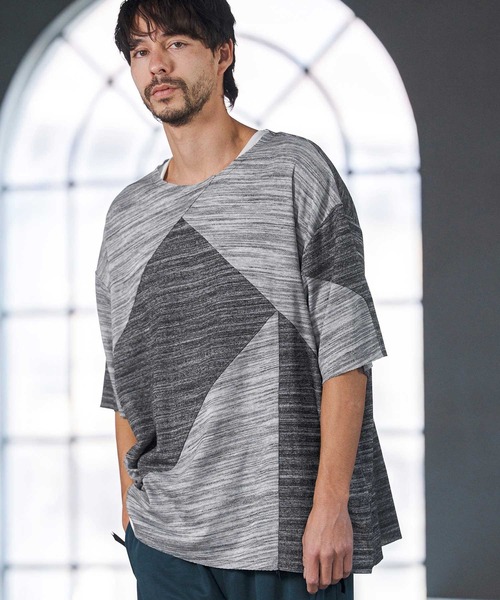 セール】mt10221- Crazy Pattern Pile Short Sleeve Tee クレイジー