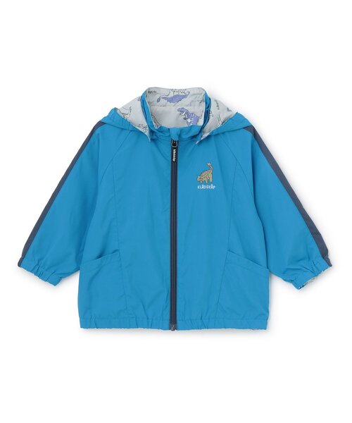 kladskap(クレードスコープ)の「恐竜リバーシブルウィンドブレーカー(ナイロンジャケット・キッズ・ターコイズブルー/マスタード・120cm/130cm/110cm/100cm/90cm)」の1枚目の写真