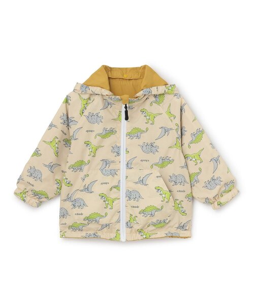 kladskap(クレードスコープ)の「恐竜リバーシブルウィンドブレーカー(ナイロンジャケット・キッズ・ターコイズブルー/マスタード・120cm/130cm/110cm/100cm/90cm)」の8枚目の写真