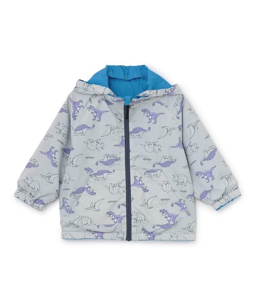 kladskap(クレードスコープ)の「恐竜リバーシブルウィンドブレーカー(ナイロンジャケット・キッズ・ターコイズブルー/マスタード・120cm/130cm/110cm/100cm/90cm)」の9枚目の写真