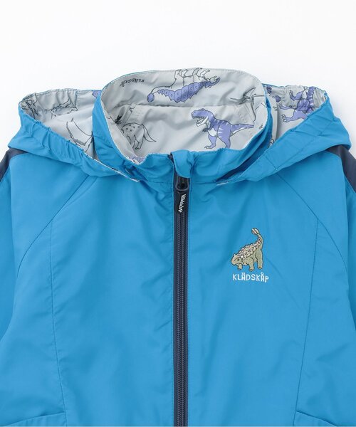 kladskap(クレードスコープ)の「恐竜リバーシブルウィンドブレーカー(ナイロンジャケット・キッズ・ターコイズブルー/マスタード・120cm/130cm/110cm/100cm/90cm)」の11枚目の写真