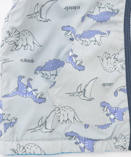 kladskap(クレードスコープ)の「恐竜リバーシブルウィンドブレーカー(ナイロンジャケット・キッズ・ターコイズブルー/マスタード・120cm/130cm/110cm/100cm/90cm)」の16枚目の写真