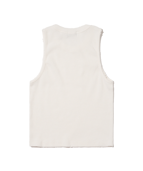 CARGOBROS FOR WOMAN(カーゴブロスフォーウィメン)の「ヴィンテージピグメントスリーブレストップ(ホワイト)(Tシャツ/カットソー・レディース・その他・FREE)」の2枚目の写真