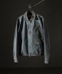 Art re A select（アトリエセレクト）の「【ADAMPATEK/アダムパテック】velour dust jacket/フロッキーデニムブラストブルゾン/デニムジャケット（デニムジャケット）」