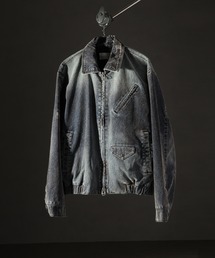 Art re A select（アトリエセレクト）の「【ADAMPATEK/アダムパテック】velour dust jacket/フロッキーデニムブラストブルゾン/デニムジャケット（デニムジャケット）」