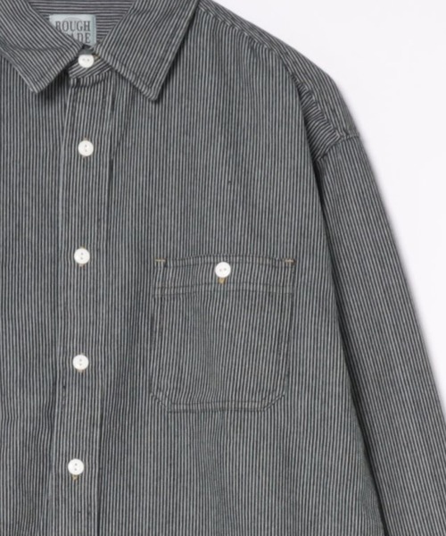 ROUGH TRADE(ラフトレード)の「ヒッコリー 長袖ワークシャツ(M1)(シャツ/ブラウス・メンズ・ブラック系/ブルー系/ネイビー系・MEDIUM/LARGE/X-LARGE)」の5枚目の写真