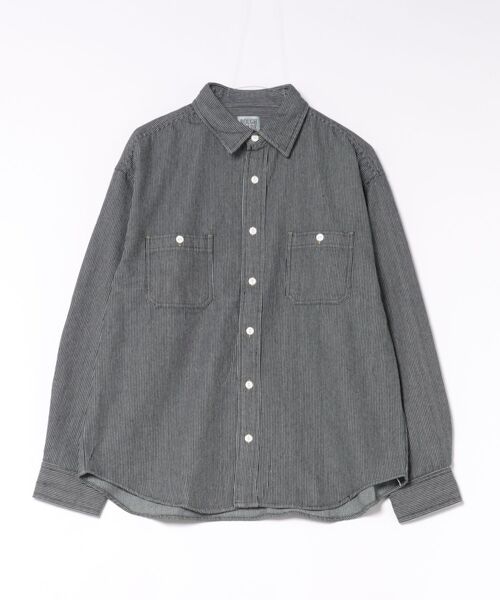 ROUGH TRADE(ラフトレード)の「ヒッコリー 長袖ワークシャツ(M1)(シャツ/ブラウス・メンズ・ブラック系/ブルー系/ネイビー系・MEDIUM/LARGE/X-LARGE)」の4枚目の写真