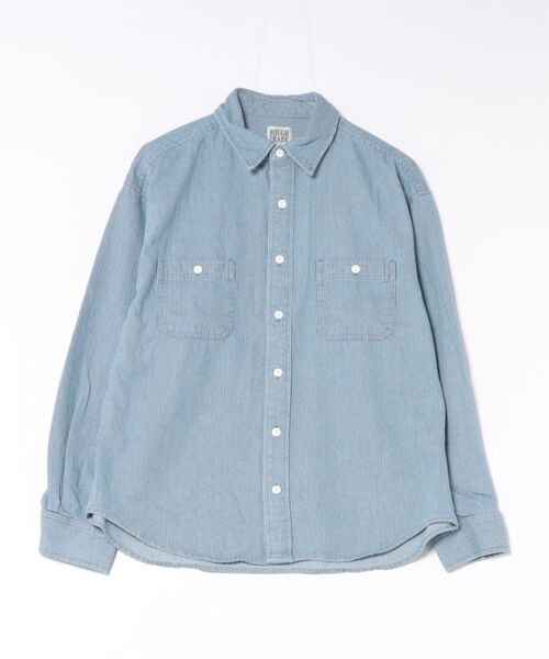 ROUGH TRADE(ラフトレード)の「ヒッコリー 長袖ワークシャツ(M1)(シャツ/ブラウス・メンズ・ブラック系/ブルー系/ネイビー系・MEDIUM/LARGE/X-LARGE)」の10枚目の写真