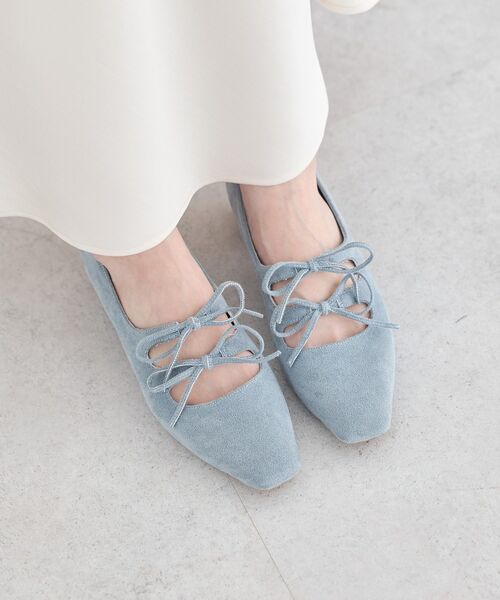 earth music&ecology（アースミュージックアンドエコロジー）の「Wリボンパンプス（パンプス・レディース・ベージュ/サックスブルー/ブラック・L/M/S）」の10枚目の写真