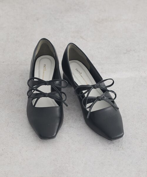 earth music&ecology（アースミュージックアンドエコロジー）の「Wリボンパンプス（パンプス・レディース・ベージュ/サックスブルー/ブラック・L/M/S）」の14枚目の写真