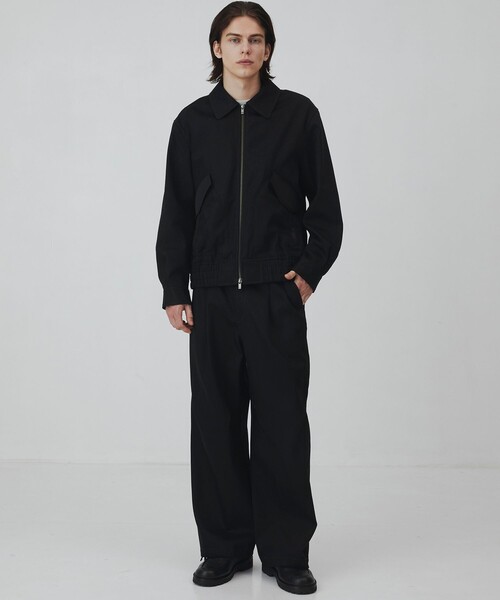 UNITED TOKYO（ユナイテッドトウキョウ）の「SUPIMA DENIM×LIMONTA フライトブルゾン（デニムジャケット・メンズ・ブラック/ダークインディゴブルー・1/2）」の3枚目の写真