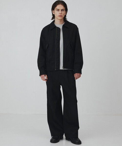 UNITED TOKYO（ユナイテッドトウキョウ）の「SUPIMA DENIM×LIMONTA フライトブルゾン（デニムジャケット・メンズ・ブラック/ダークインディゴブルー・1/2）」の4枚目の写真