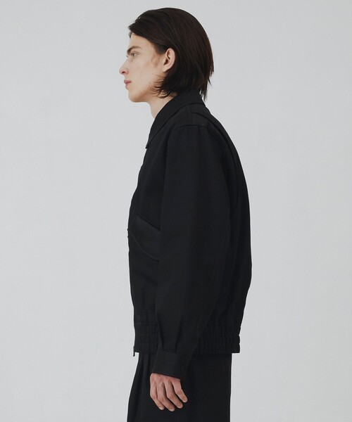 UNITED TOKYO（ユナイテッドトウキョウ）の「SUPIMA DENIM×LIMONTA フライトブルゾン（デニムジャケット・メンズ・ブラック/ダークインディゴブルー・1/2）」の6枚目の写真