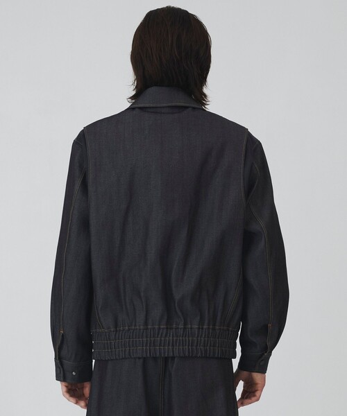 UNITED TOKYO（ユナイテッドトウキョウ）の「SUPIMA DENIM×LIMONTA フライトブルゾン（デニムジャケット・メンズ・ブラック/ダークインディゴブルー・1/2）」の11枚目の写真