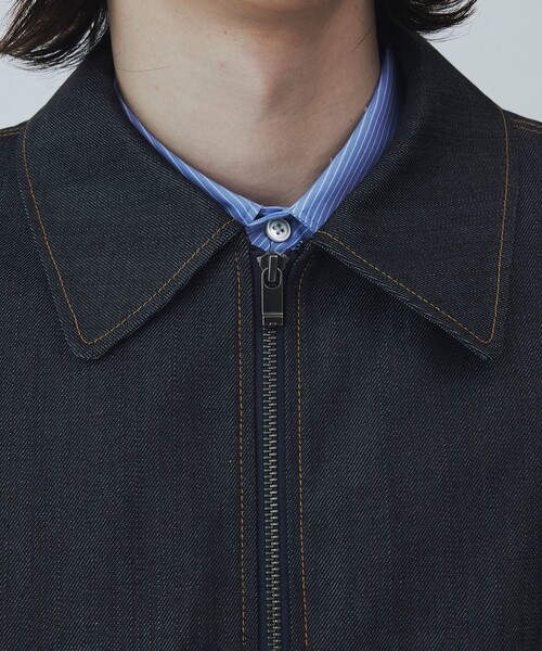 UNITED TOKYO（ユナイテッドトウキョウ）の「SUPIMA DENIM×LIMONTA フライトブルゾン（デニムジャケット・メンズ・ブラック/ダークインディゴブルー・1/2）」の14枚目の写真